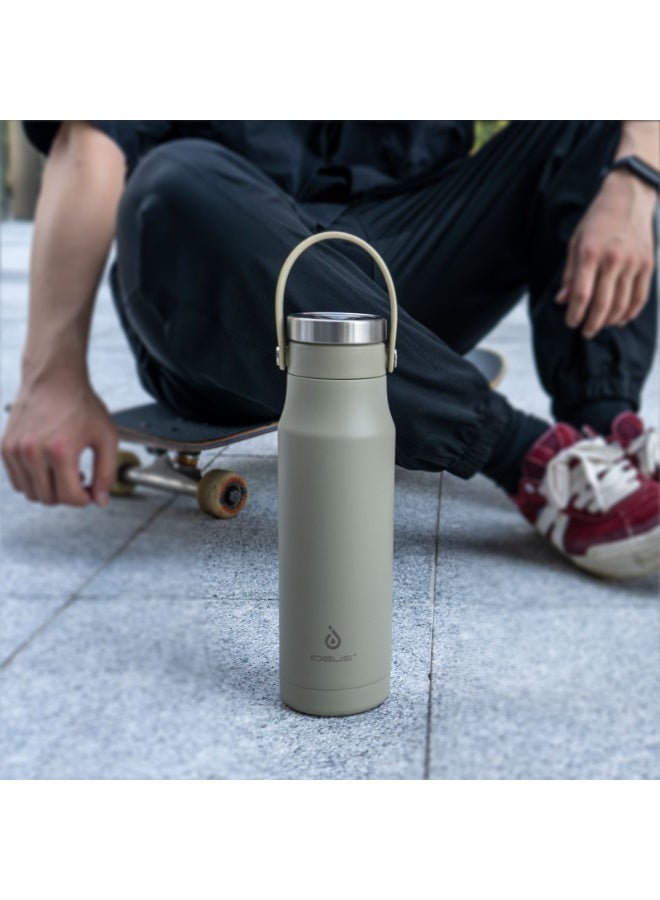 IDEUS 304 Stainless Steel Insulated Bottle with Handle, 700ml Portable Outdoor Travel Sports Water Bottle - Image 5