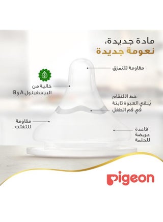 Pigeon Softouch Peristaltic Plus Nipples, BPA and BPS Free, S Size, 1+ Months, 2 Piece - view 2