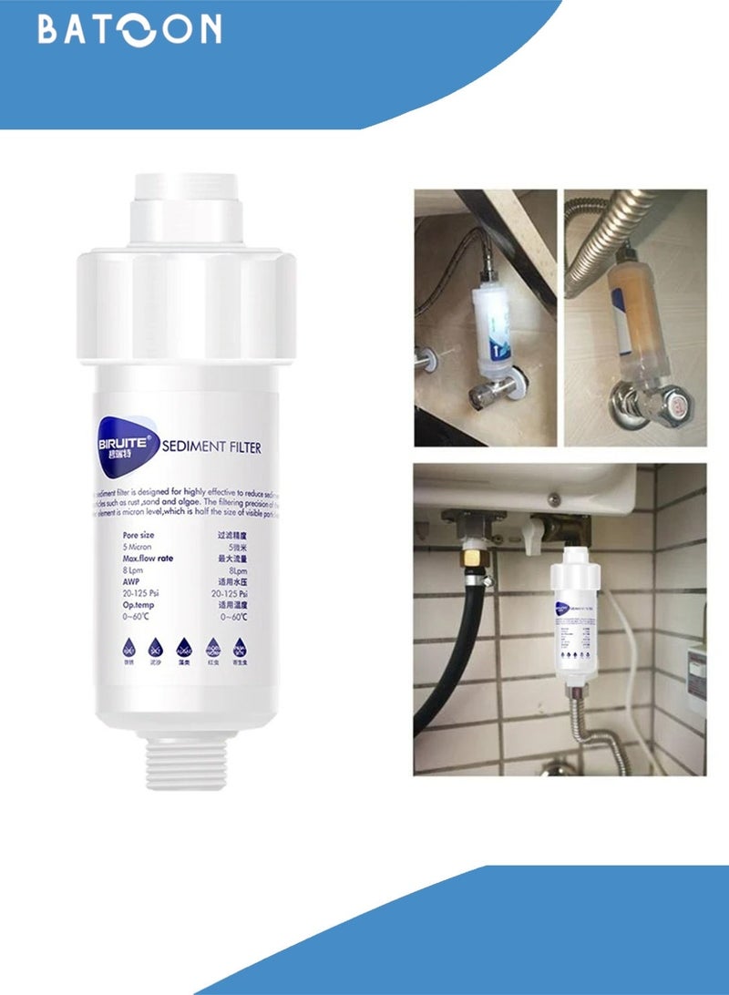 Batoon Shower head, shower filter, washing machine water filter, water softener, chlorine and fluoride removal shower filter, protects healthy skin, easy-to-install multi-purpose pre-filter (filter + 3 chlorine removal filter cartridges + washing machine connector) - Image 4