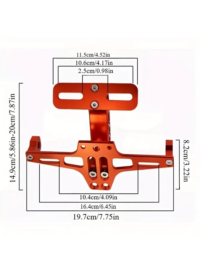 Black Aluminum Motorcycle Rear License Plate Bracket Universal Modification Part - Image 2