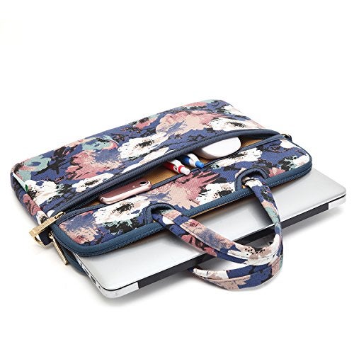 kayond Watercolor orchid Patten water resistant Laptop Shoulder Messenger Bag Case Sleeve for 15 Inch 15.6 Inch Laptop,Laptop Briefcase - Image 3