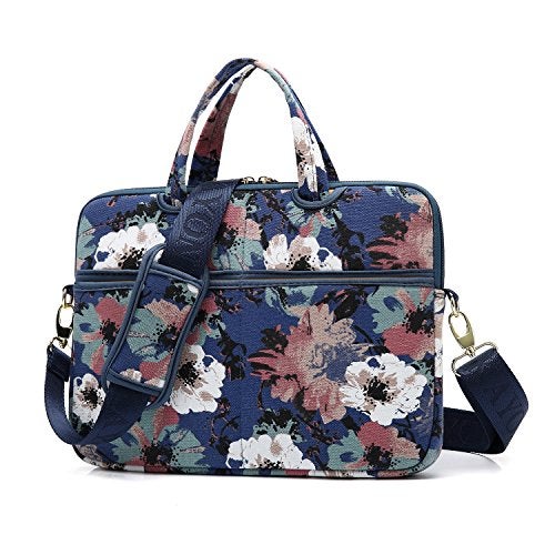 kayond Watercolor orchid Patten water resistant Laptop Shoulder Messenger Bag Case Sleeve for 15 Inch 15.6 Inch Laptop,Laptop Briefcase - Image 1