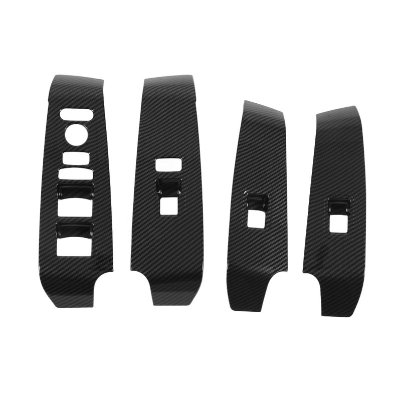 Car Window Switch Trim: 1PC Carbon Fiber Style ABS Plastic Cover - Scratch Resistant Easy Install Replacement for Civic 11th 2022 LHD Car Interior Upgrade - Image 1