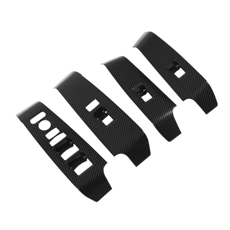 Car Window Switch Trim: 1PC Carbon Fiber Style ABS Plastic Cover - Scratch Resistant Easy Install Replacement for Civic 11th 2022 LHD Car Interior Upgrade - Image 2