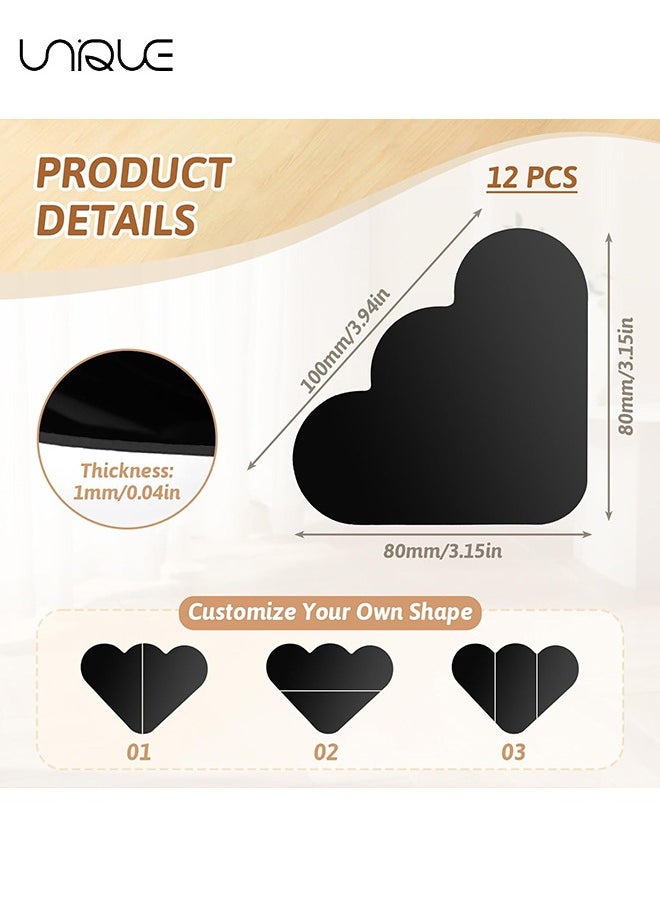 Unique - 12PCS Cloud Rug Pads Tape Stickers, Non Slip Washable Rug Tape Grip Carpet Corner, Dual Sided Non-Slip Rug Tape Sticker Area Rug Pad for Indoor Hardwood Floor and Tiles - Image 1
