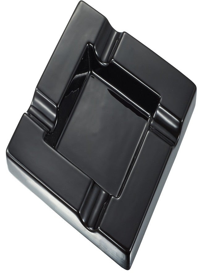 Visol Renner Black Ceramic Cigar Ashtray - Image 1