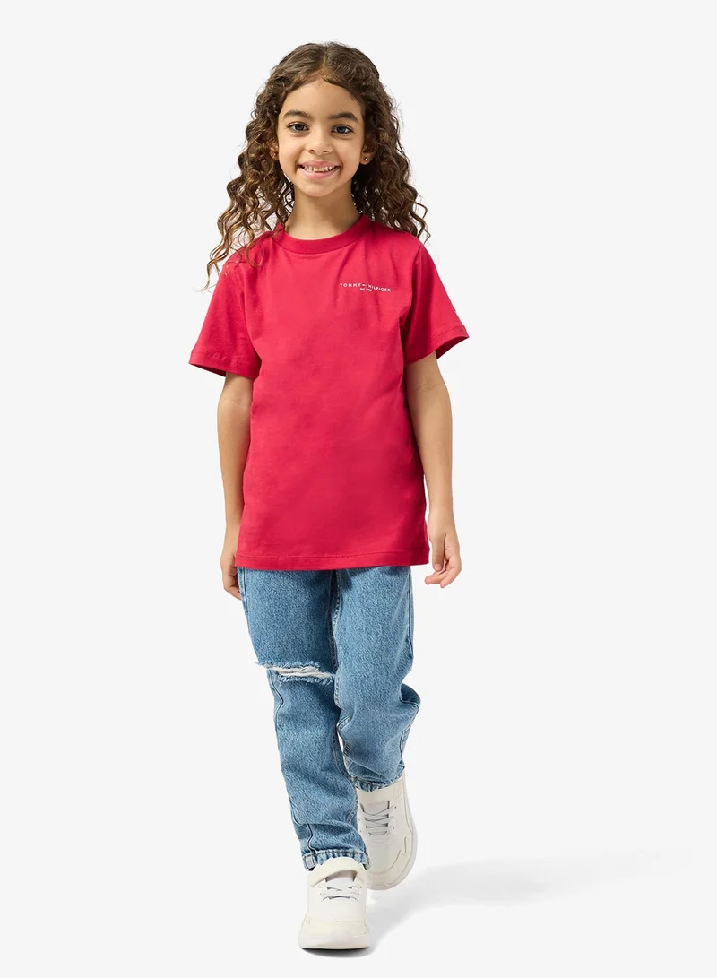 TOMMY HILFIGER  Kids Mini Corp Crew Neck T-Shirt for Women | Best Price UAE