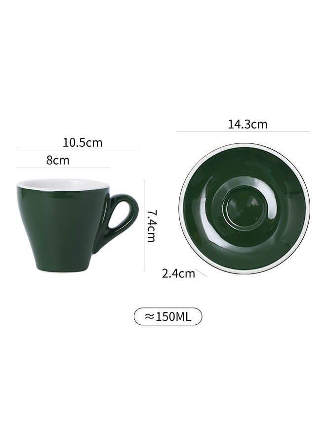 Shuer Ceramic Coffee Cup, Espresso Coffee Cup，Cup and Saucer Set Suitable for Home Office Restaurant Gifts Garden Party Home Afternoon Tea Set - Image 5
