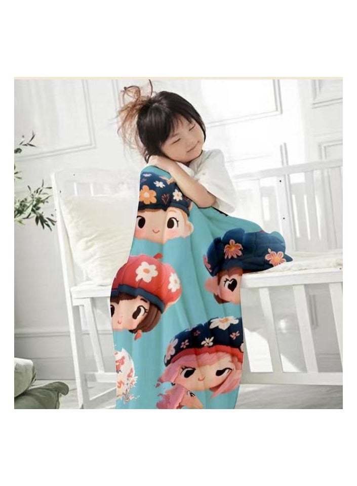 عام بطانية رقيقة من الفانيلا الكرتونية للأطفال أو الطلاب (دافئة ومريحة ومناسبة للنوم والألعاب) 100 سم * 150 سم - 917 - Image 3