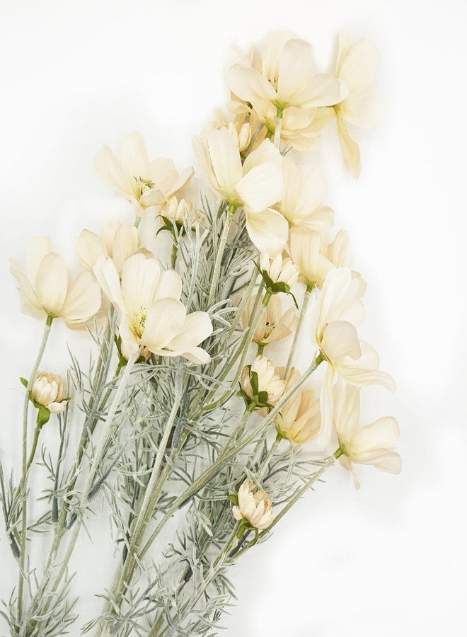 Giftmeet Artificial Flowers Calliopsis Silk Flower Arrangements, 4 Bunches Long Stem Cosmos Plastic Flowers for Vase, 23.6 Inch Wildflowers Artificial Flowers Bulk for Decor, Wedding Centerpieces (Champagne) - Image 1