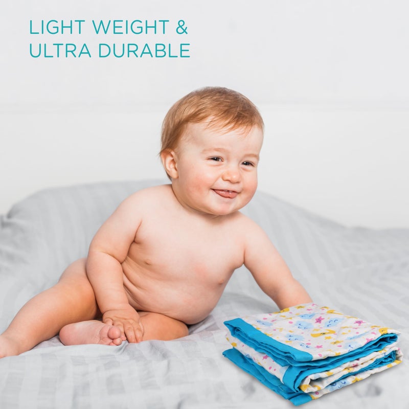 Motherly Organic Cotton Blanket Quilted Design Reversible Stroller Cover for Newborn Baby & Toddler, Breathable Soft All Season/All Weather AC Blanket for Infant, Crib Mattres (110x90 cm, 0-24 Month) - Image 3