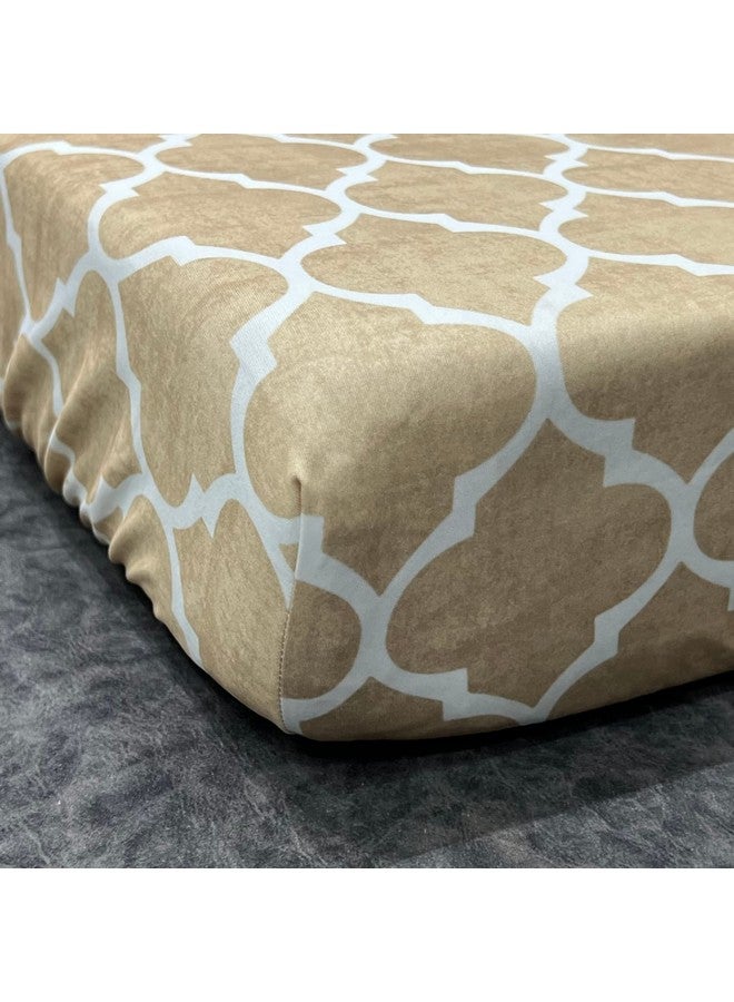 ohello® Stretchable/Spandex Printed Sofa Slip Cover, Pack of 10 Sofa seat Covers can use for livingroom, Couch, Wooden Sofas & Offices (Beige, SSC_904) - Image 3