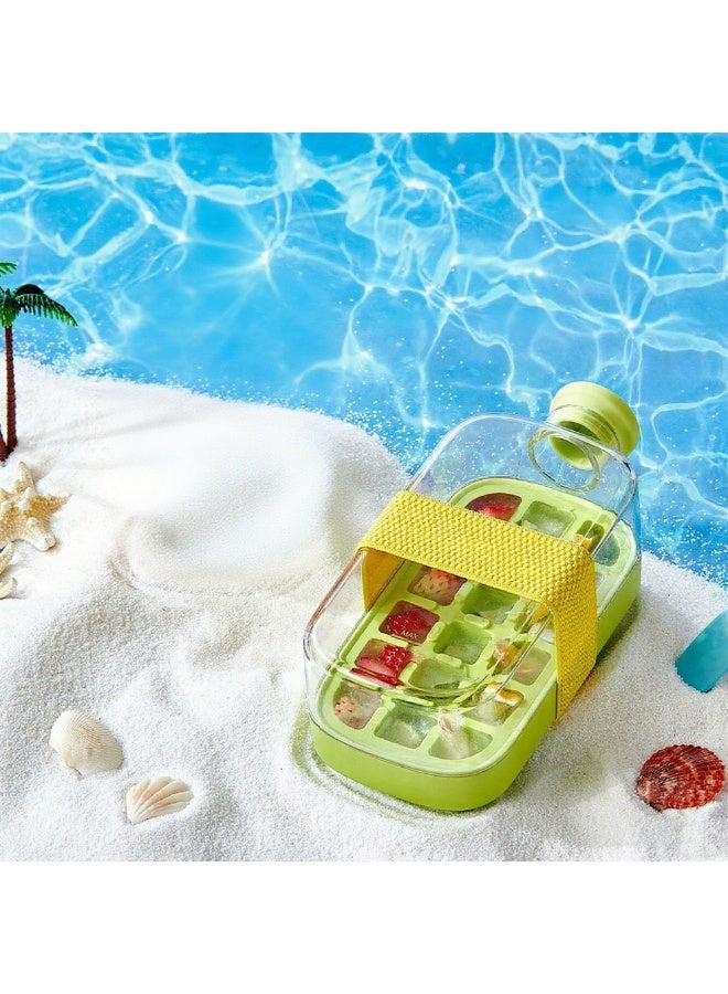 Betaoby Portable Ice Ball Maker Kettle Creative Ice Cube Mold Kitchen Gadgets Ice Hockey Lattice Making Tool Kettle With Straw and Shoulder Strap for Travel/Kitchen - Image 2