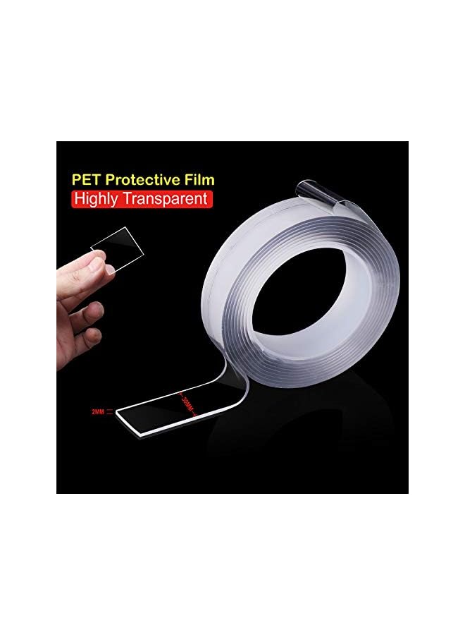 promass Multipurpose Double Sided Mounting Tape - Washable Traceless Clear Adhesive Tape - Household & Industrial Gel Grip Tape 6.56 FT - Image 2