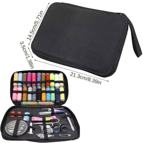 TASMAX Sewing Kit Box for Home Use with Needle and Thread Box Set for Sewing Machine 130 pcs Stitching kit Contains Thread of 100m Mending Sewing kit for Home Tailoring Scissors Thimble Tape Measure - Image 2
