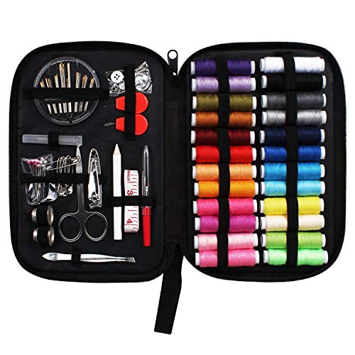 TASMAX Sewing Kit Box for Home Use with Needle and Thread Box Set for Sewing Machine 130 pcs Stitching kit Contains Thread of 100m Mending Sewing kit for Home Tailoring Scissors Thimble Tape Measure - Image 4