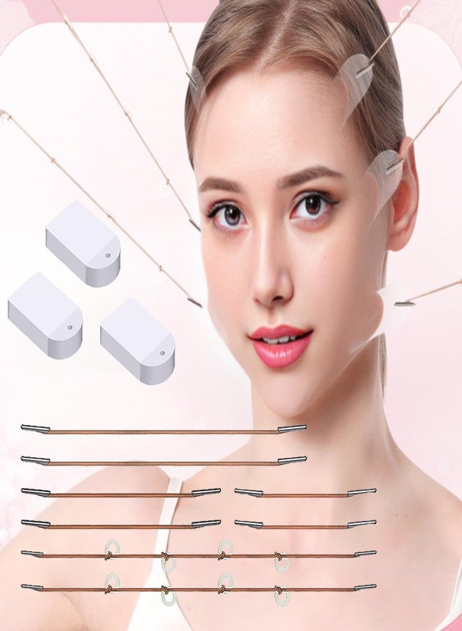 HIDOVETEC Face Lift Tape Invisible 60Pcs with 8 ropes,Face Tape Lifting Invisible with String, Bands,Face Lifter Tape for Makeup,Lifting Sagging Skin,Wrinkles,Neck,Eyes and Brows,Double Chin,Anti-Wrinkle - Image 1