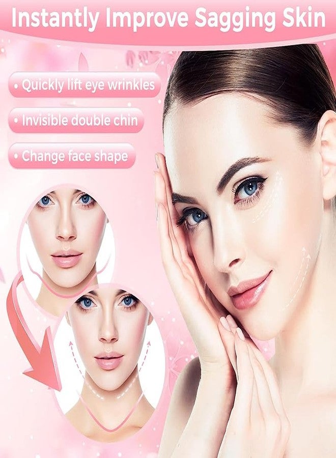 HIDOVETEC Face Lift Tape Invisible 60Pcs with 8 ropes,Face Tape Lifting Invisible with String, Bands,Face Lifter Tape for Makeup,Lifting Sagging Skin,Wrinkles,Neck,Eyes and Brows,Double Chin,Anti-Wrinkle - Image 2