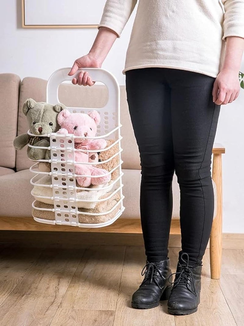 Hanging Laundry Basket Folding Laundry Hamper Bag for Bathroom Bedroom Kitchen and Office SpaceSaving Foldable Storage for Dirty Clothes Pack of 1 - Image 3