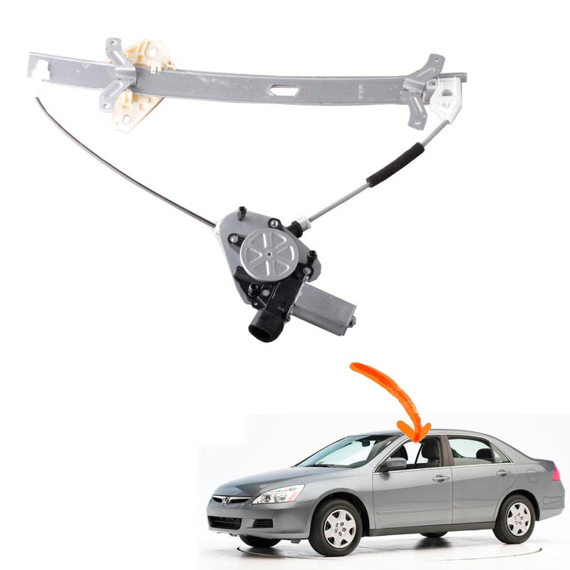 Predep Front Left Driver Side Power Window Regulator with Motor Assembly Compatible for Honda Accord 20032007 Replacement 741306 72250SDAA02