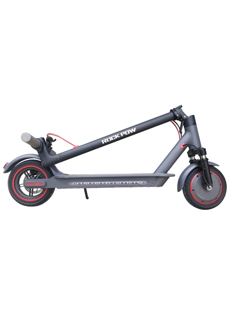 Rock Pow Electric Scooter, 350W Motor, 50 KM Range & 35KM/H, 10-inch inflation Rubber Tires Electric Scooter Adults, Foldable Commuting E Scooter with Cruise Control, Rear DISC brake System & Shock Absorption  - Image 2