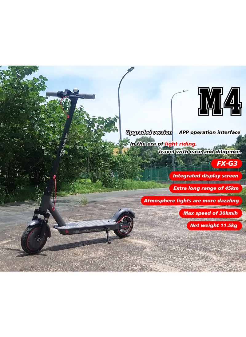 Rock Pow Electric Scooter, 350W Motor, 50 KM Range & 35KM/H, 10-inch inflation Rubber Tires Electric Scooter Adults, Foldable Commuting E Scooter with Cruise Control, Rear DISC brake System & Shock Absorption  - Image 3