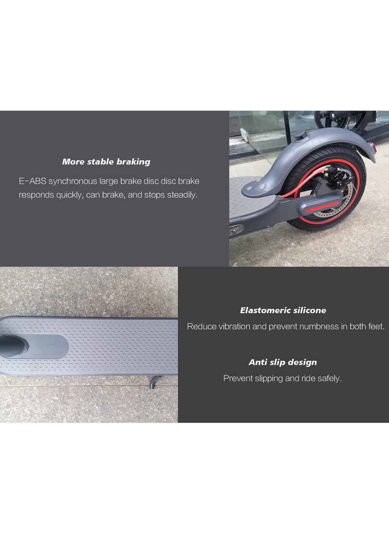 Rock Pow Electric Scooter, 350W Motor, 50 KM Range & 35KM/H, 10-inch inflation Rubber Tires Electric Scooter Adults, Foldable Commuting E Scooter with Cruise Control, Rear DISC brake System & Shock Absorption  - Image 5