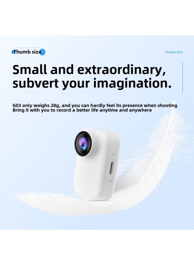 Generic Volg Recorder Outdoor 4K Panoramic Camera Chest Fixed Motorcycle Anti-shake Camera Wearable HD-Body Color:White Wifi Version With Screen-clearing-package 1  - Image 2