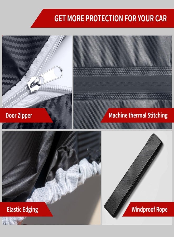 WMCHEYI Car Covers for Automobiles, 6 Layers Car Cover Waterproof All Weather, Outdoor Car Cover Sun UV Rain Snow Wind Protection, Full Exterior Cover Fit for 201"(201 * 75 * 59 inch) Sedan - Image 2