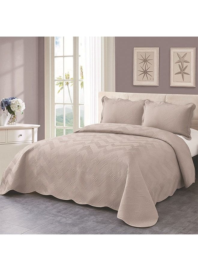 Arabest 3PCS Bedding Set,Solid Color Queen Size Quilt Cover,Washable Soft Material,Four Seasons,Suitable for Hotel/Home(Khaki, Cover 230*250cm*1, Pillowcase 50*70cm*2)  - Image 1