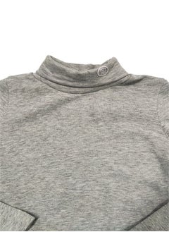 Bashayer Light grey winter blouse with high neck  - Image 2