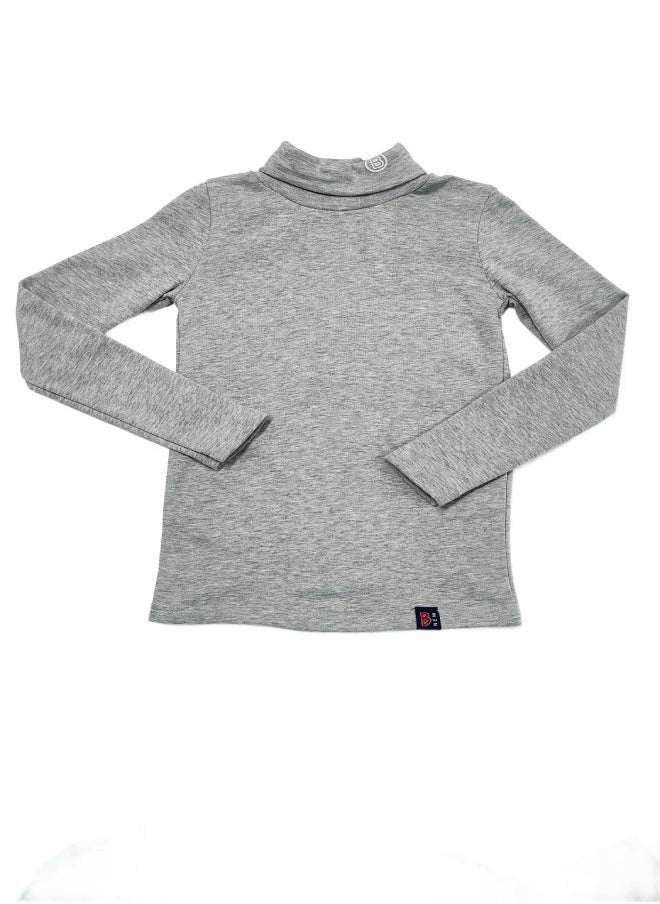 Bashayer Light grey winter blouse with high neck  - Image 1