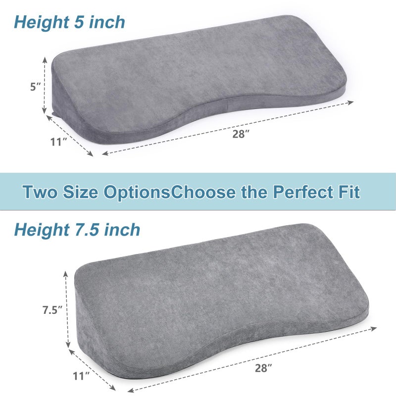 TANYOO Long Wedges for Bed Positioning Pillow for After Surgery Curved Shaped Medical Wedge Pillows for Seniors to Prevent Bed Sore and Improve Healing Process No-Slip Bottom Height 5 Inch - Image 4