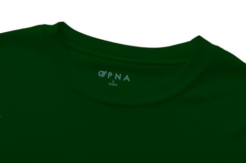 Opna Youth Athletic Performance Long Sleeve Shirts for Boy's or Girl's – UV Protection Moisture Wicking Rash Guard Forest Green - Image 3