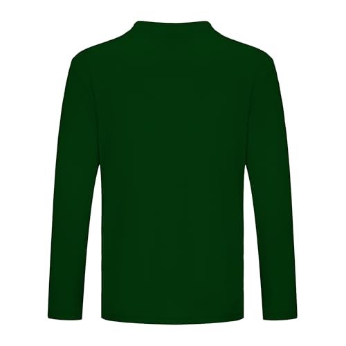 Opna Youth Athletic Performance Long Sleeve Shirts for Boy's or Girl's – UV Protection Moisture Wicking Rash Guard Forest Green - Image 2