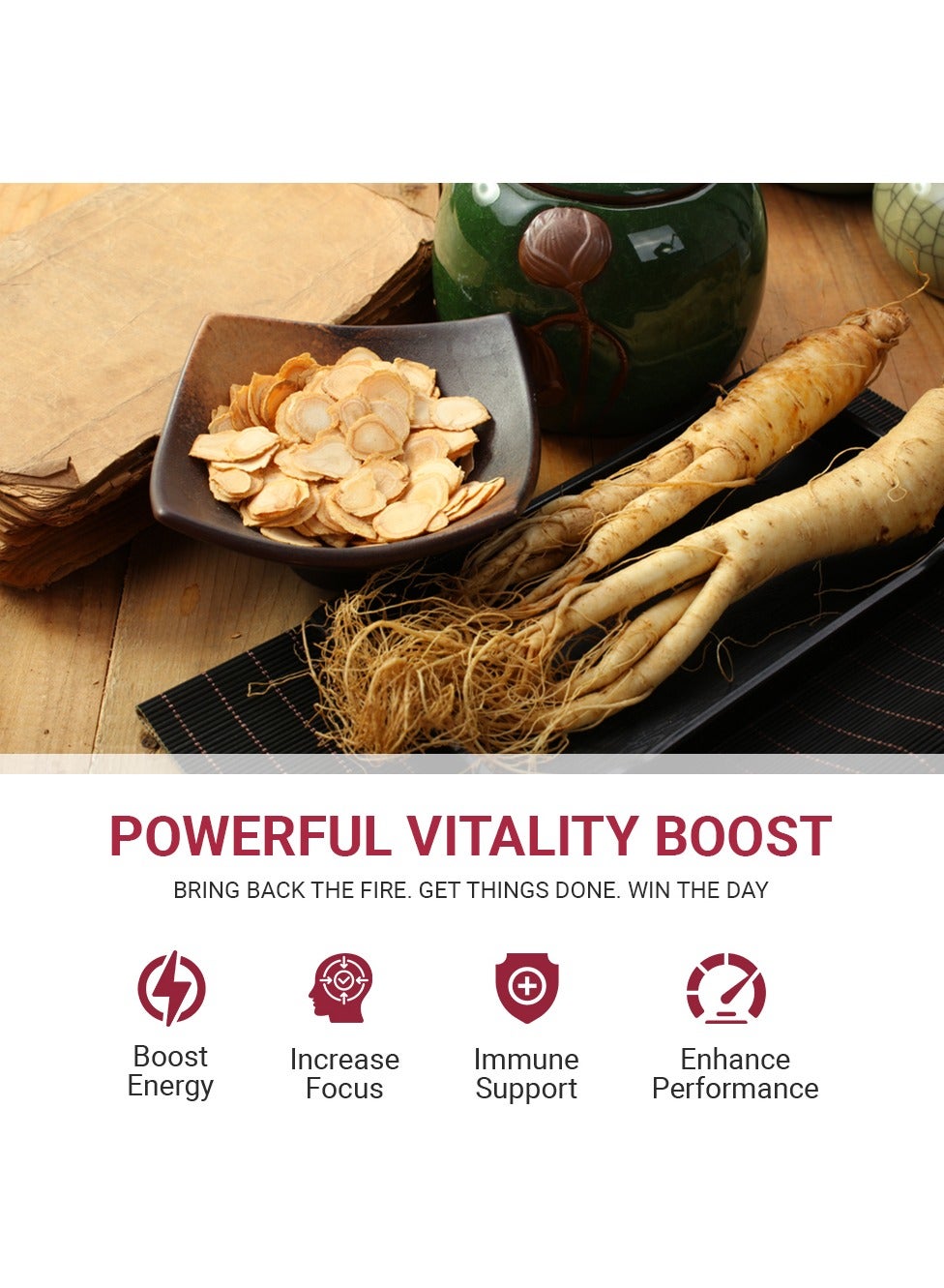 Pure Red Ginseng Extract Stick 6 Years Grown Energy Boost Immune Boost GMP Standards 10ml 10Pcs