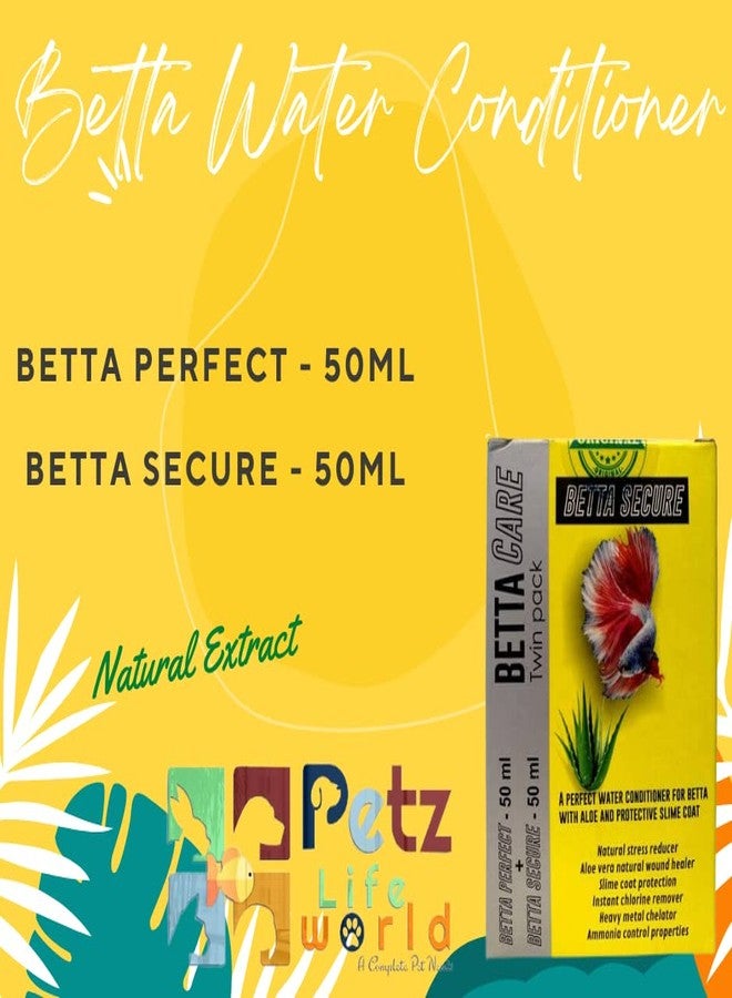 VAYINATO Aquatic Remedies Betta Care Twin Pack(Betta Perfect-50 Ml + Betta Secure-50 Ml)+ With Free Gene Eleven Betta Food,15G |Stress Remover,Aloe Vera Extract + Leaf&Organic Acid Extracts - Image 3