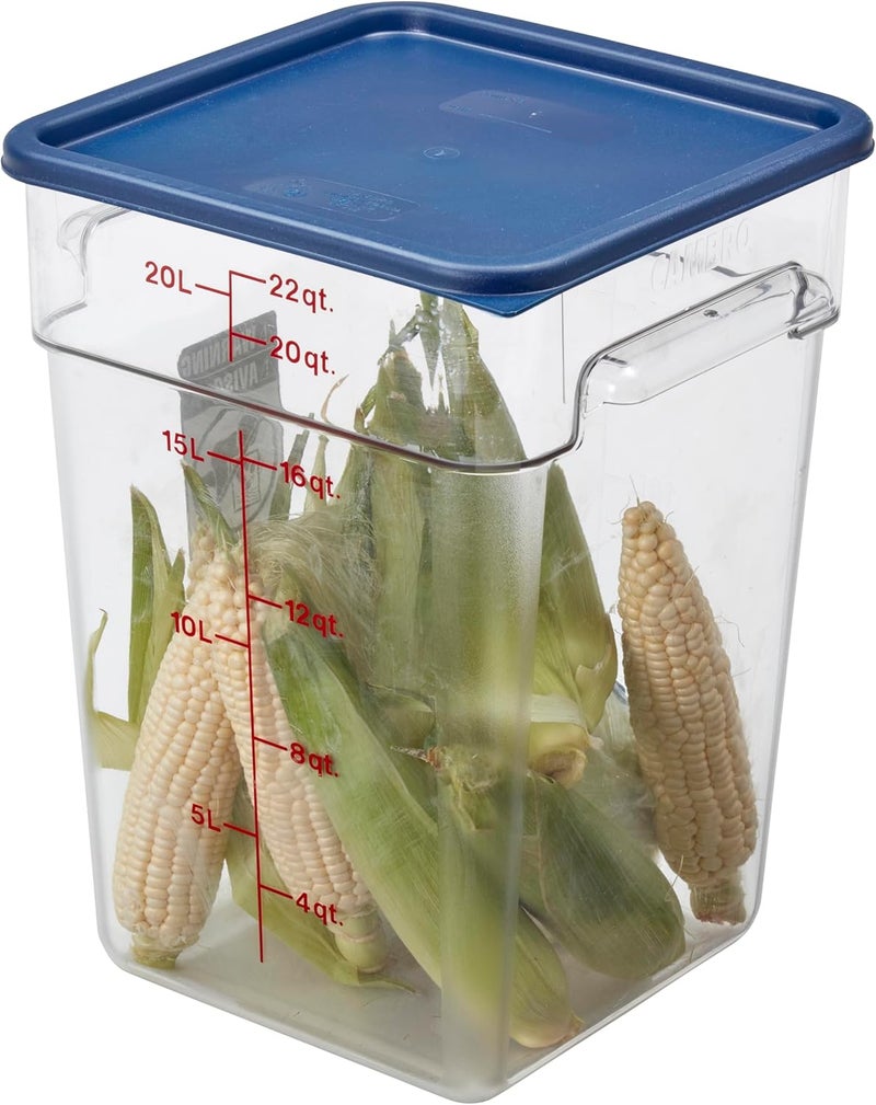 Cambro غطاء كامبرو SFC12453 مربع لـ 12 و 18 و 22 رطل من كامسكويرز - بولي إيثيلين أزرق - Image 4