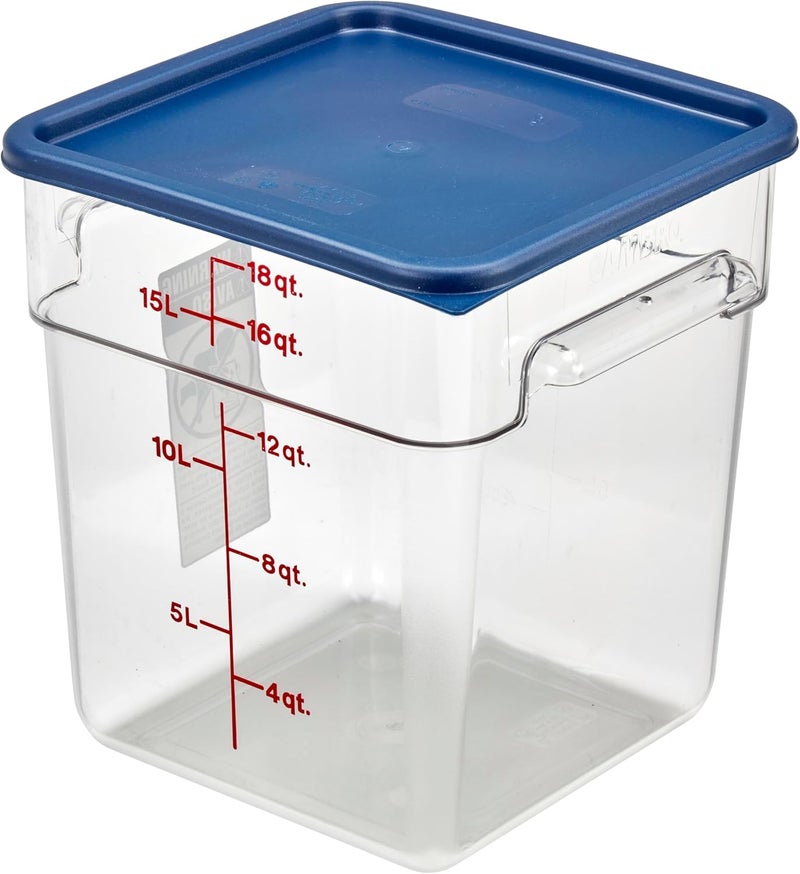 Cambro غطاء كامبرو SFC12453 مربع لـ 12 و 18 و 22 رطل من كامسكويرز - بولي إيثيلين أزرق - Image 3