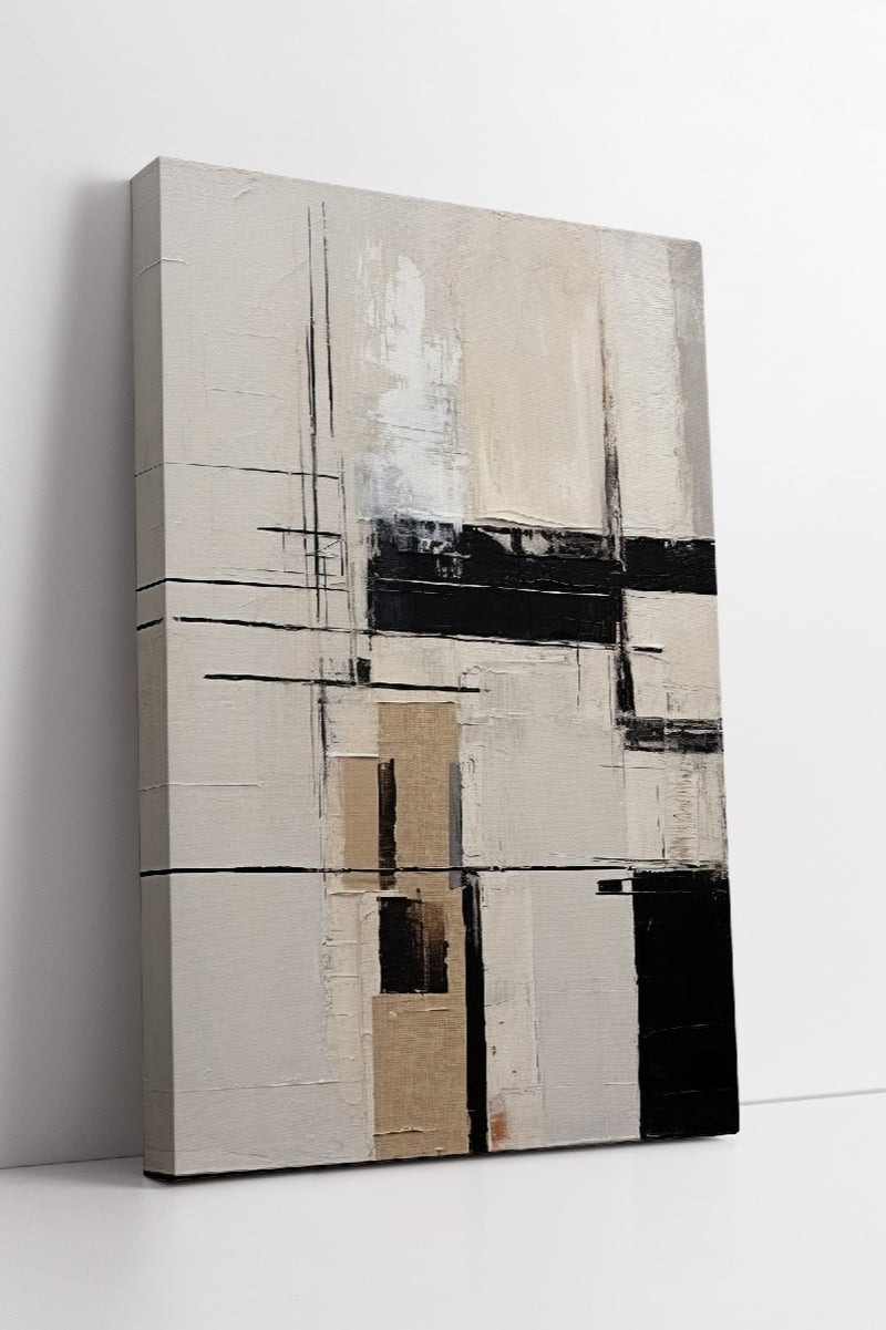 مودكلاس لوحة جدارية تصميم تجريدي بإطار خشبي - Image 2