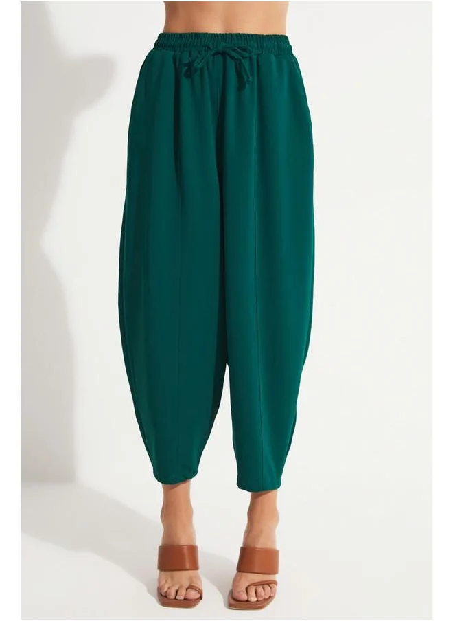 جون June Elastic Waist Trouser Emerald