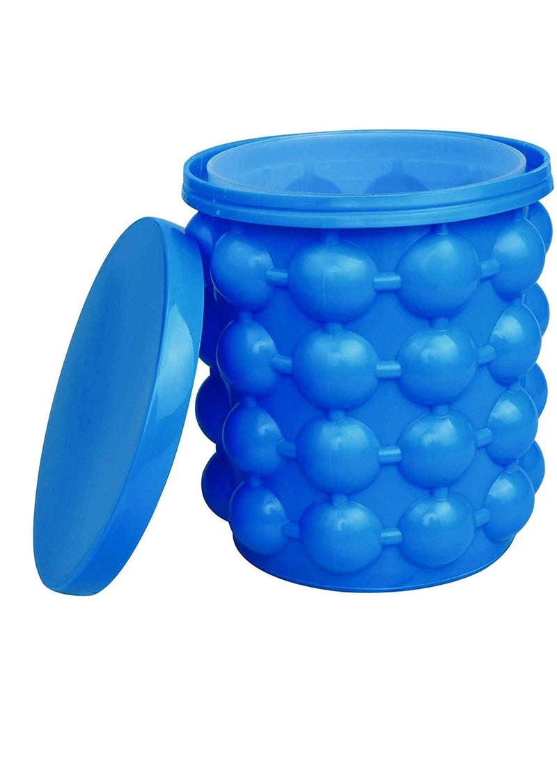 Generic - Ice Cube Maker Silicone Bucket with Lid Makes Small Size Nugget Ice Chips for Soft Drinks, Cocktail Ice, Wine On Ice, Crushed Ice Maker Cylinder Ice Trays, Ice Cup Maker Mold, Ice Holder - Image 1