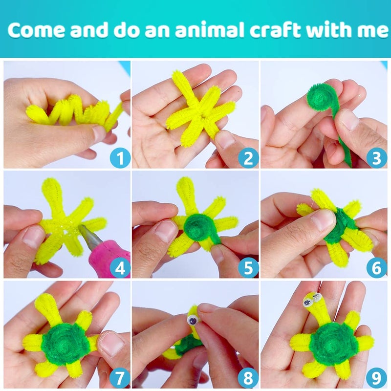 Iooleem 200pcs Black Pipe Cleaners, Chenille Stems, Pipe Cleaners for Crafts, Pipe Cleaner Crafts, Art and Craft Supplies. - Image 5