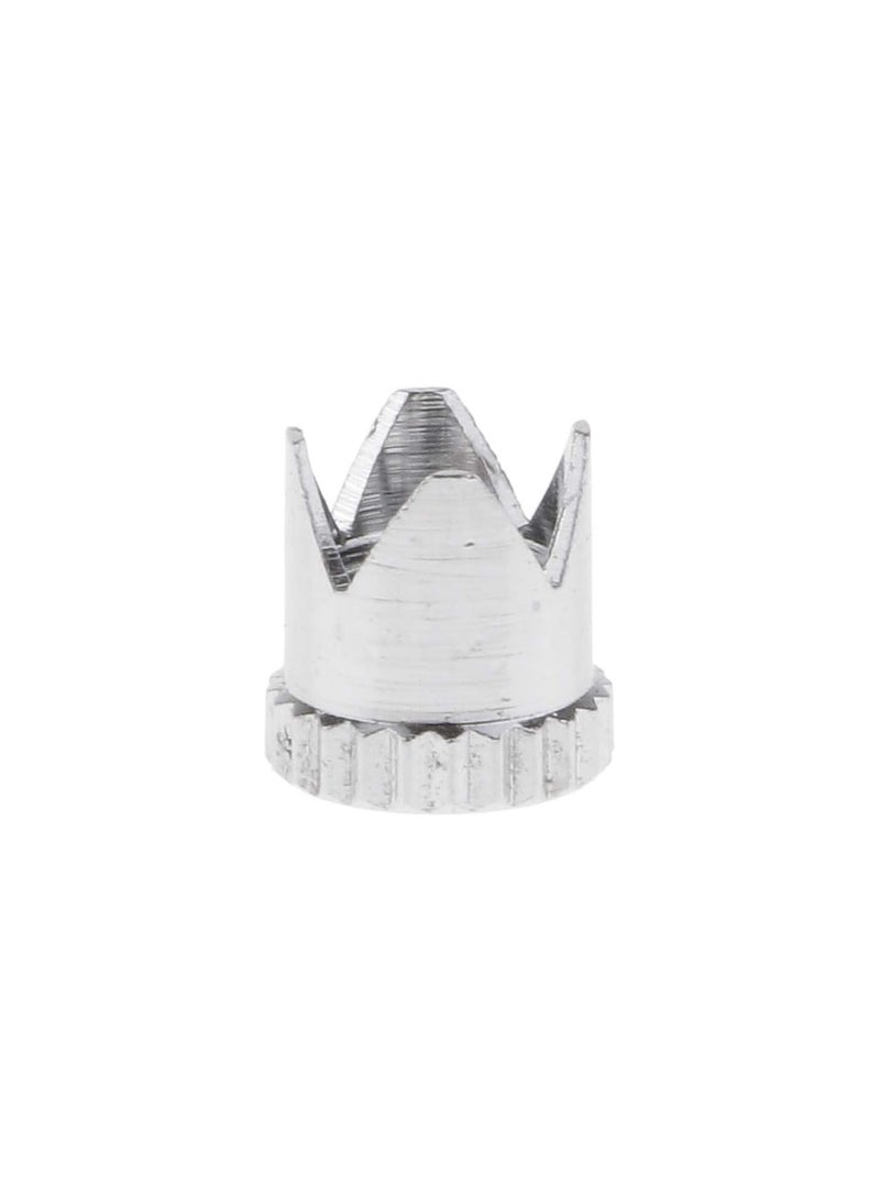 GGOOT Brass Airbrush Crown Shape Needle Cap Air Brush Accessories Parts Silver  - Image 1