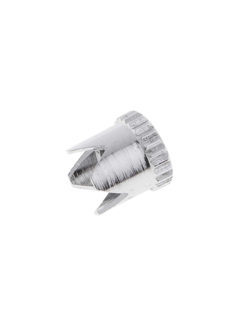 GGOOT Brass Airbrush Crown Shape Needle Cap Air Brush Accessories Parts Silver  - Image 2