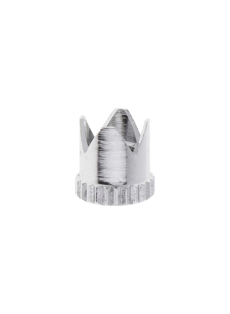 GGOOT Brass Airbrush Crown Shape Needle Cap Air Brush Accessories Parts Silver  - Image 4