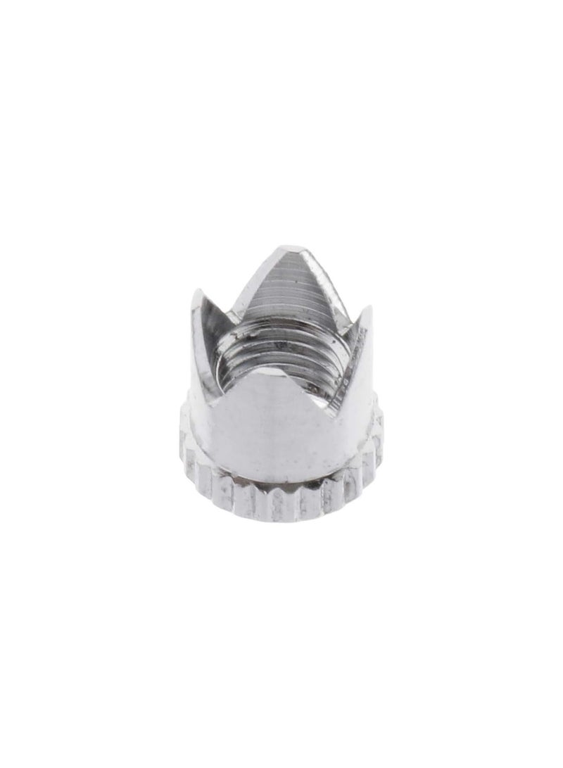 GGOOT Brass Airbrush Crown Shape Needle Cap Air Brush Accessories Parts Silver  - Image 3