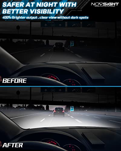 NOVSIGHT 880 LED Fog Light Bulbs 6500K White 60W 13000LM Bright 899 885 893 LED Fog Lights Plug and Play Fast Cooling Fog Light Bulbs Replacement IP68 Waterproof Pack of 2 - Image 3