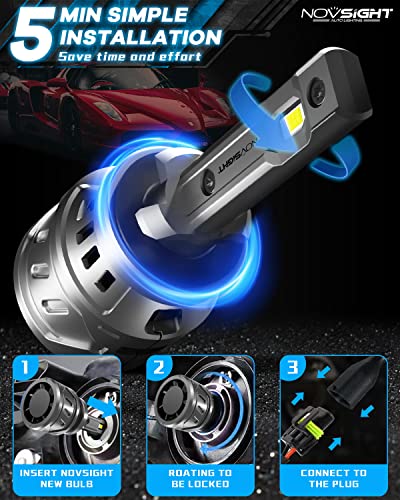 NOVSIGHT 880 LED Fog Light Bulbs 6500K White 60W 13000LM Bright 899 885 893 LED Fog Lights Plug and Play Fast Cooling Fog Light Bulbs Replacement IP68 Waterproof Pack of 2 - Image 5