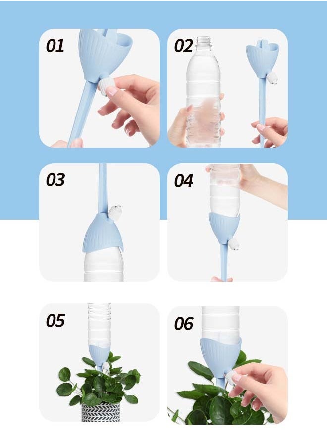 Cynthia Plant Self Watering Spikes Indoor Outdoor Plastic Bottle Garden Plant Drip Irrigation Automatic Device Spike System Plants Watering with Drip Adjustable Control Valve 8 Pack  - Image 4